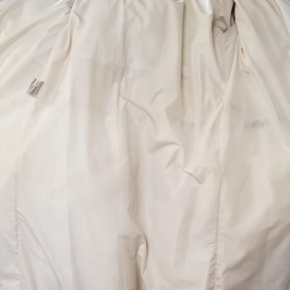 $2395 MADE IN ITALY Real Fox Fur Trimmed Ivory Coat - Picture 11 of 12